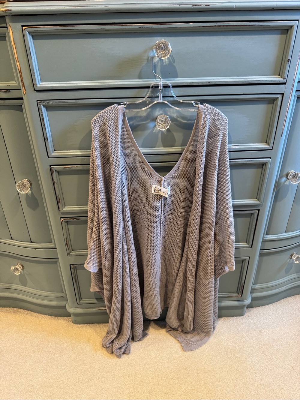 Soft Knit Summer Cardigan/Sweater - Gray